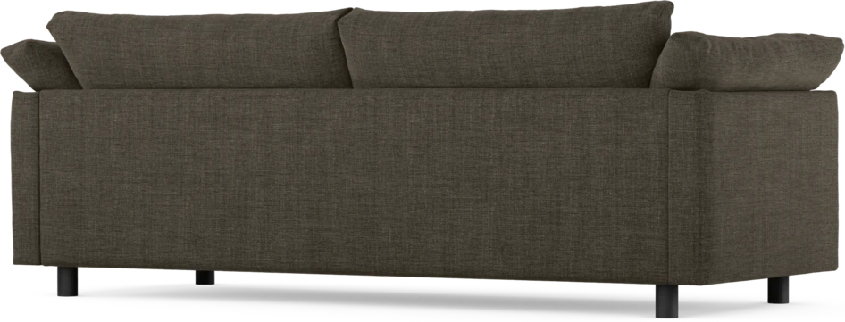 Cherrie - 3-sits soffa, hel dyna, fast klädsel - Brun