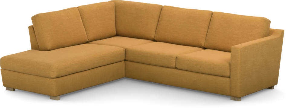 Friday - 2,5-sits soffa med divan vänster - Gul