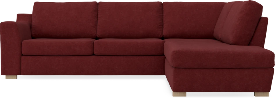 Friday - 2,5-sits soffa med divan höger - Rosa