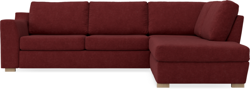 Friday - 2,5-sits soffa med divan höger - Rosa