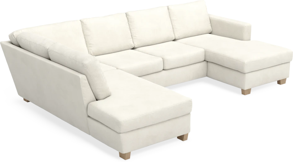 Friday - 3-sits soffa med divan vänster och schäslong höger - Vit