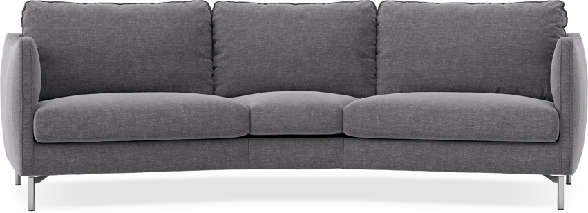Madison - 3-sits soffa svängd, 90 cm - Grå