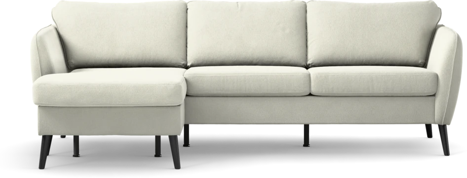 County - 3-sits soffa med flyttbar schäslong - Vit