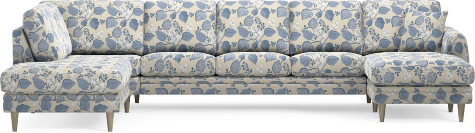 Eden - 3-sits soffa med divan vänster och schäslong höger - Flerfärgad