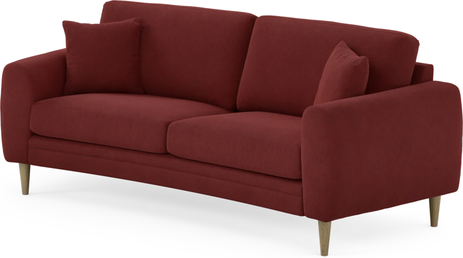 Eden - 2,5-sits soffa svängd - Röd