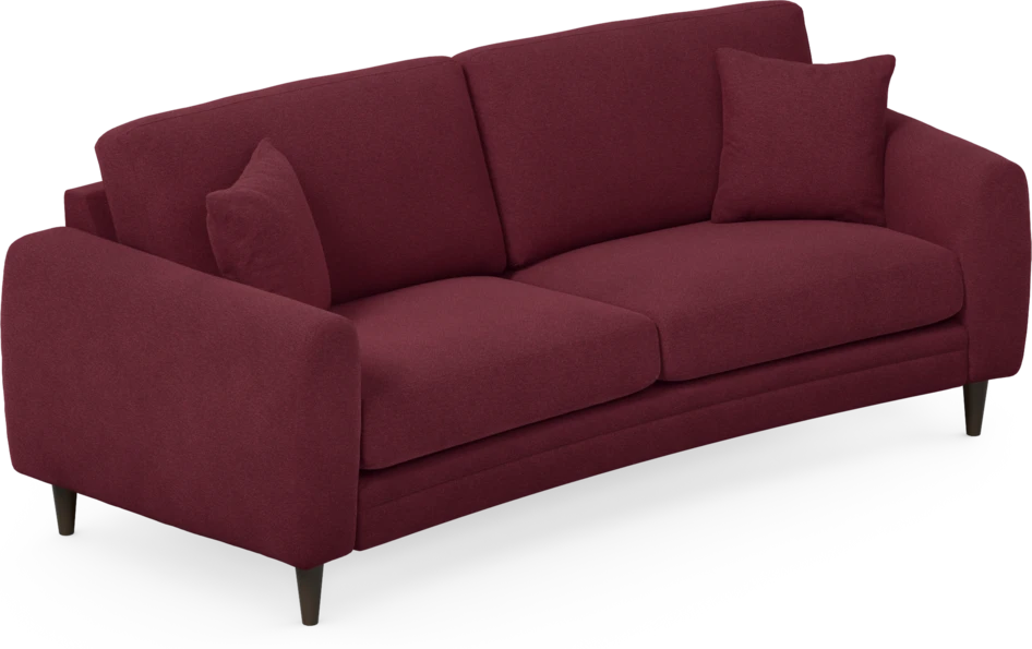 Eden - 2,5-sits soffa svängd - Röd