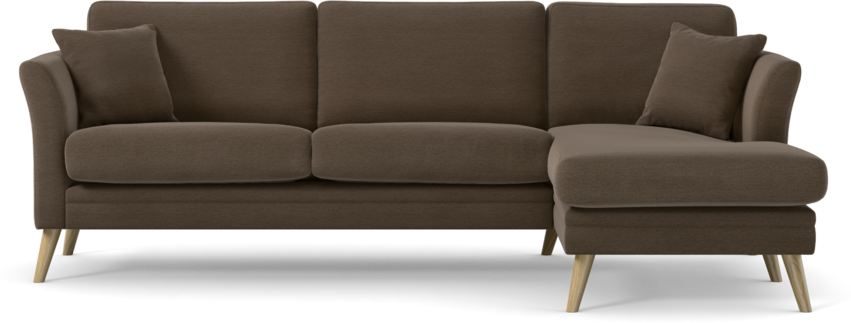 Eden - 2,5-sits soffa med schäslong - Brun