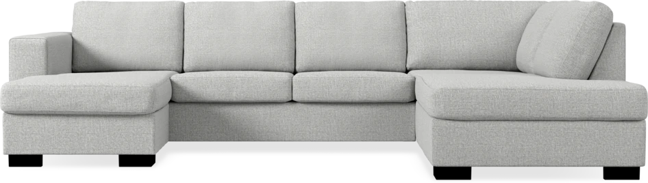 Nevada - 3-sits soffa med schäslong vänster och divan höger - Grå