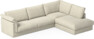 Cherrie Klädsel -  3-sits soffa med divan höger - Beige