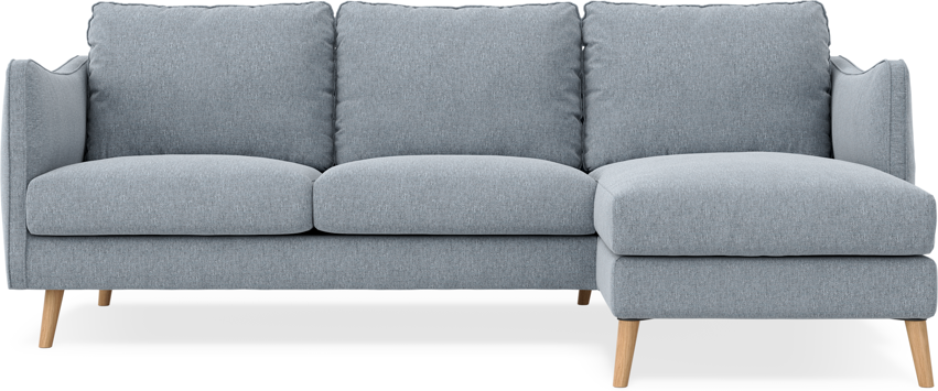 Madison Lux - 2-sits soffa med schäslong höger - Blå