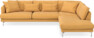 Harper - 3-sits soffa med divan höger - Gul
