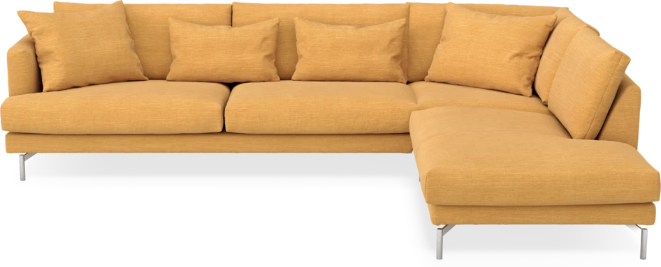 Harper - 3-sits soffa med divan höger - Gul