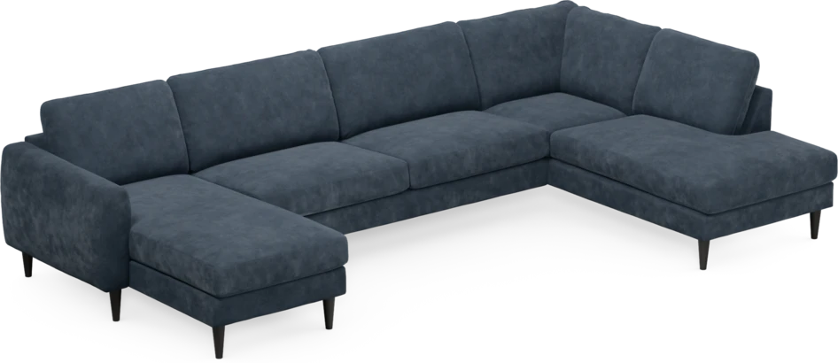 Bridge - 3-sits soffa med schäslong vänster och divan höger - Blå