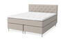 Dream Delux - Kontinentalsäng, dubbelsäng med bäddmadrass Sleep Delux vit - Beige