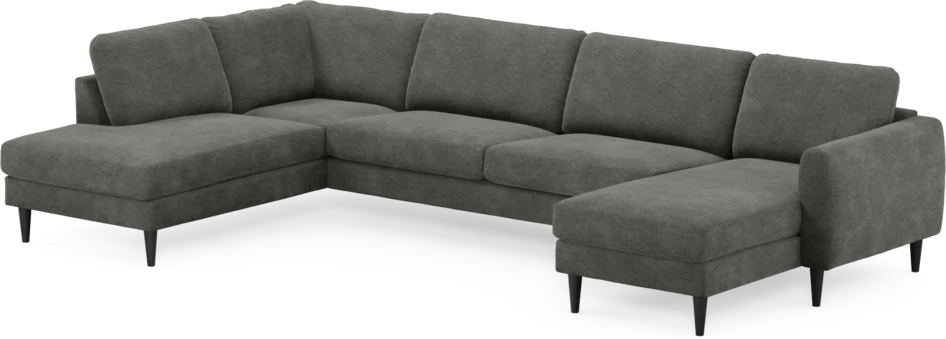 Bridge - 3-sits soffa med divan vänster och schäslong höger - Grå
