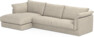 Cherrie Klädsel -  3-sits soffa med schäslong vänster - Beige