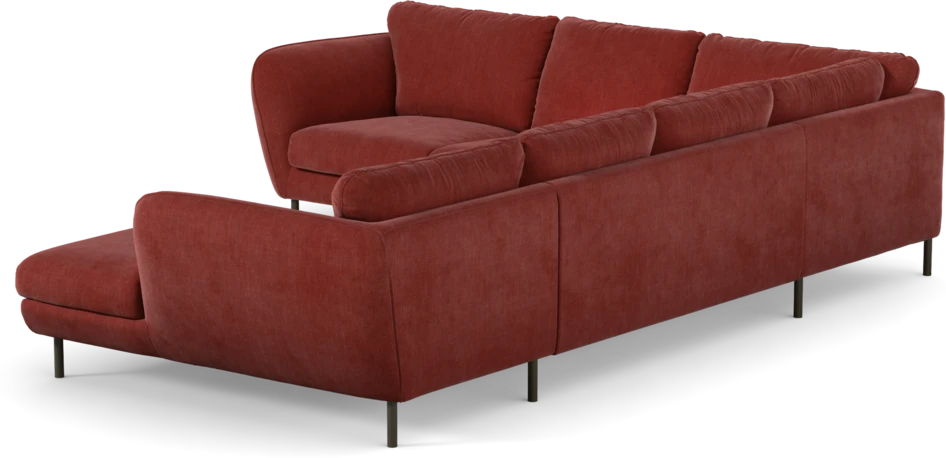 Madison Lux - Hörnsoffa med schäslong höger - Rosa