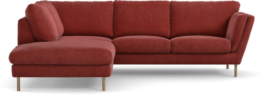 Madison Lux - 2-sits soffa med divan vänster - Rosa