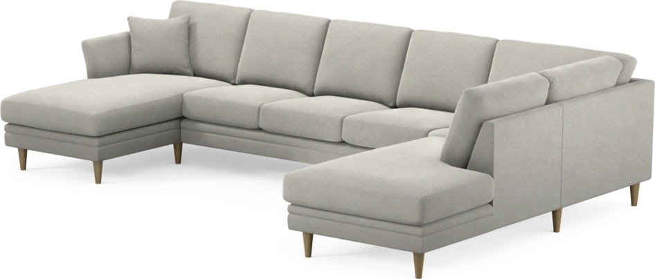 Eden - 3-sits soffa med schäslong vänster och divan höger - Grå
