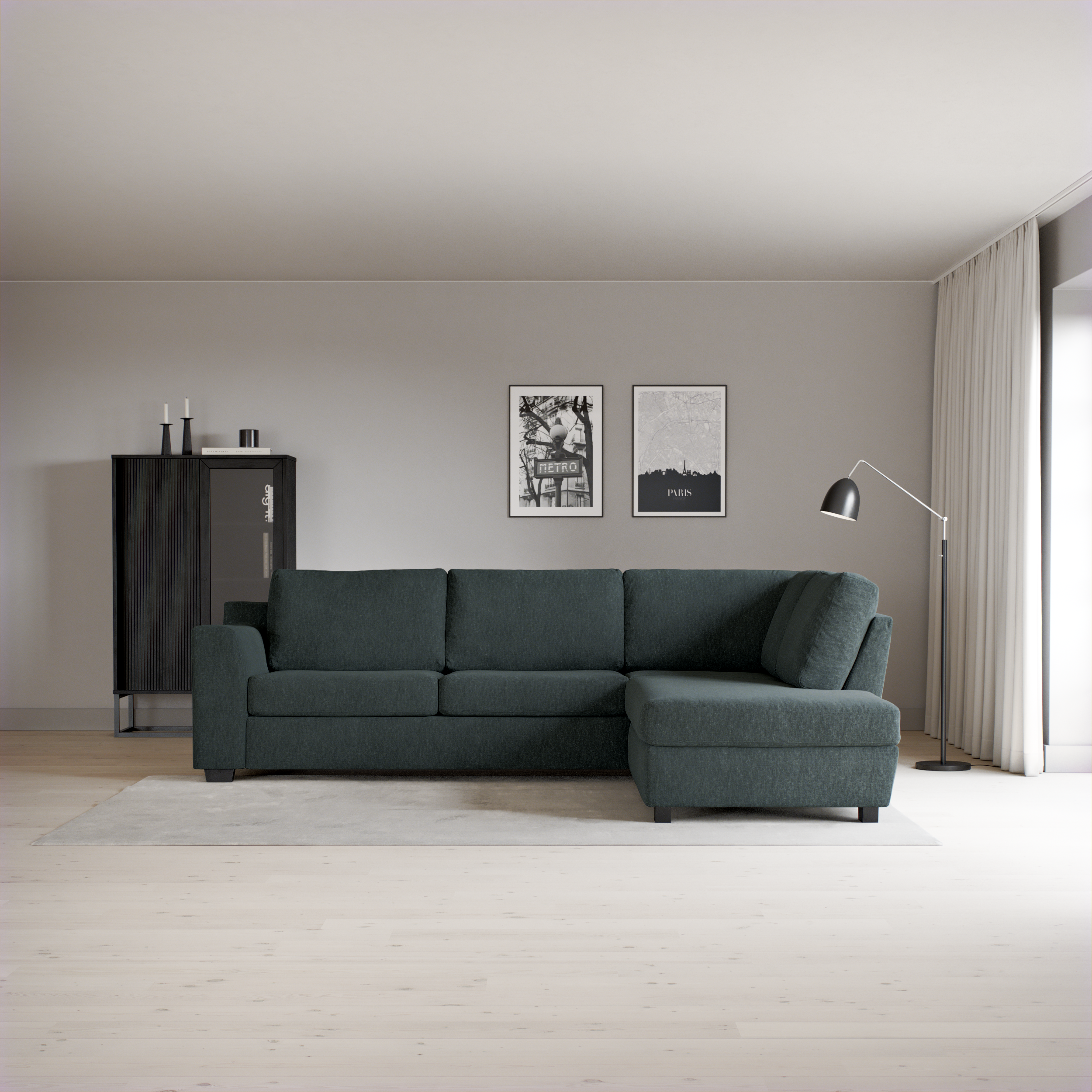 Friday, 2,5-sits soffa med divan höger