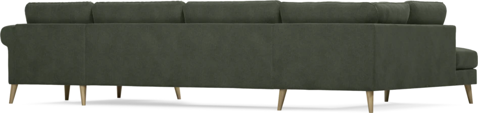 Bridge - 3-sits soffa med divan vänster och schäslong höger - Grön