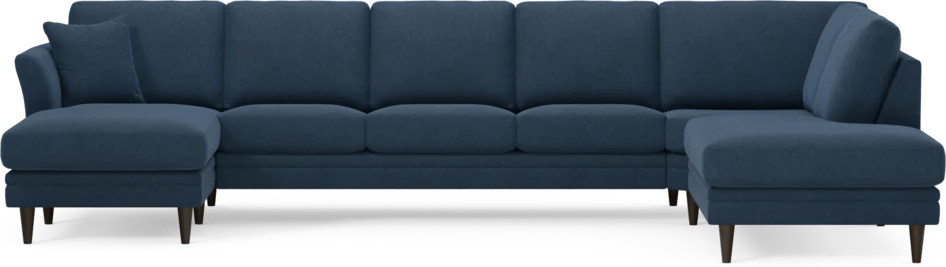 Eden - 3-sits soffa med schäslong vänster och divan höger - Blå