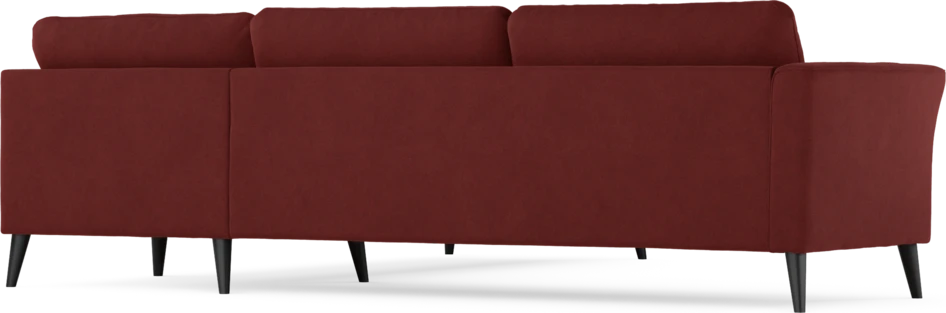 Bridge - Hörnsoffa, 3+3-sits - Röd