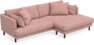 Harper - 4-sits med schäslong XL höger - Rosa