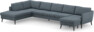 County - 4-sits soffa med divan vänster och schäslong höger - Blå