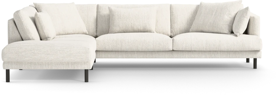 Harper - 3-sits soffa med divan vänster - Vit