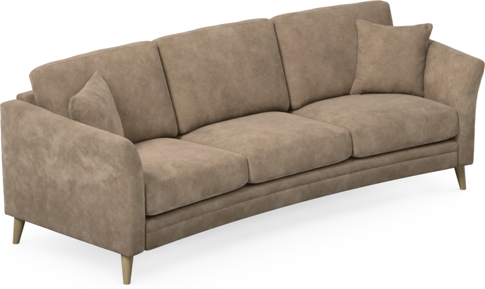 Eden - 3-sits soffa svängd - Beige