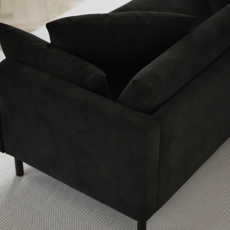 Harper - 4-sits soffa - Svart
