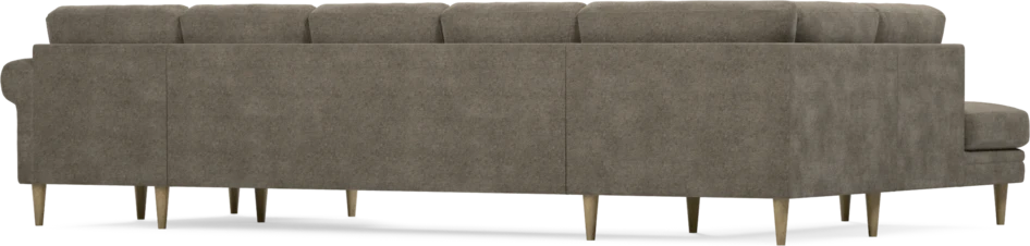 Eden - 3-sits soffa med divan vänster och schäslong höger - Brun