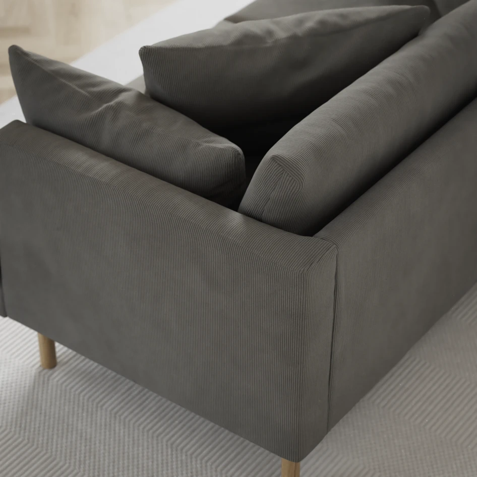 Harper - 3-sits soffa med divan höger - Grå