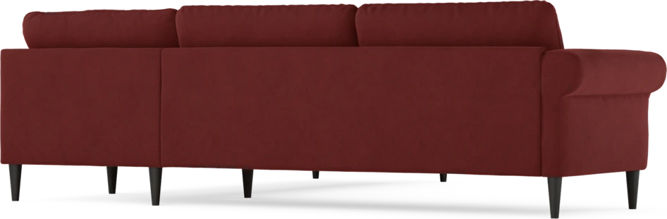Bridge - Hörnsoffa, 3+3-sits - Röd