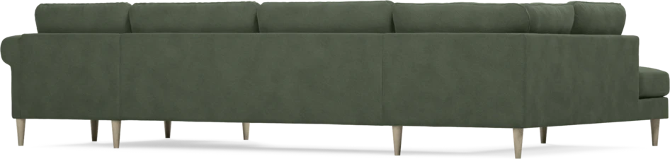 Bridge - 3-sits soffa med divan vänster och schäslong höger - Grön
