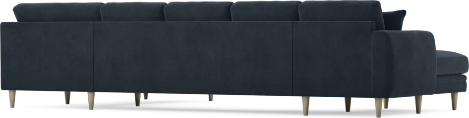 Eden - 3-sits soffa med schäslong vänster och divan höger - Blå