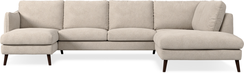 Madison Lux - 2-sits soffa med schäslong vänster och divan höger - Vit