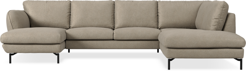 Madison Lux - 2-sits soffa med schäslong vänster och divan höger - Beige