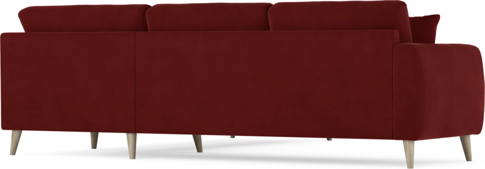 Eden - Hörnsoffa, 2,5+2,5-sits - Röd