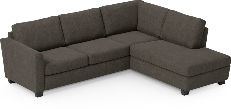 Friday - 2,5-sits soffa med divan höger - Brun