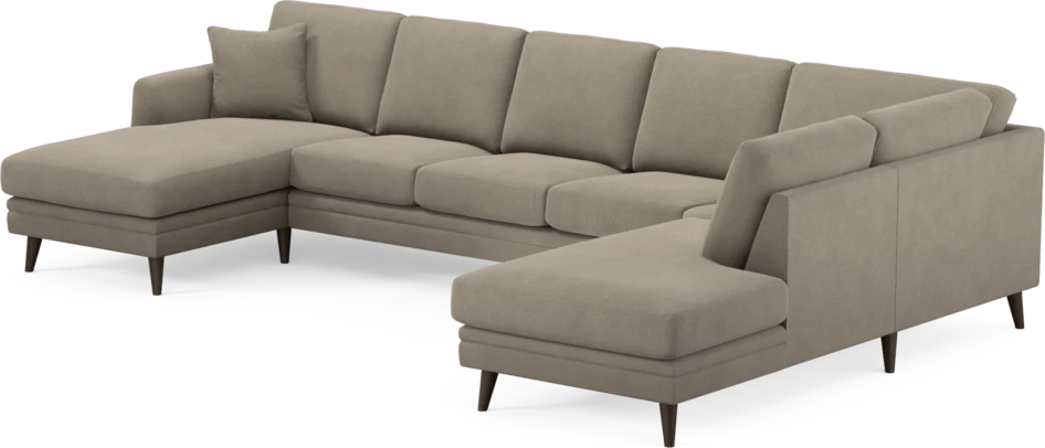 Eden - 3-sits soffa med schäslong vänster och divan höger - Beige