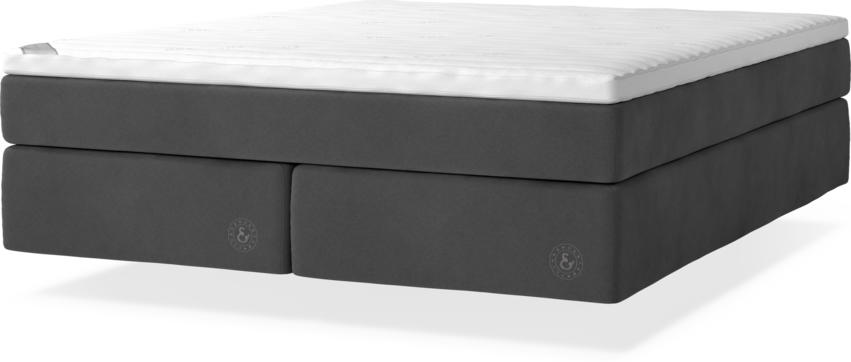 Cape Farewell - Kontinentalsäng, dubbelsäng med svävande utseende - Grå