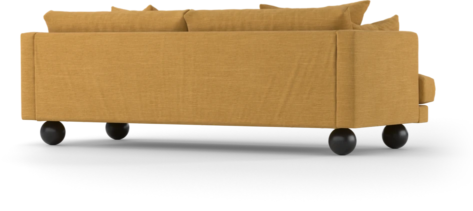 Harper - 3-sits soffa, hel dyna - Gul
