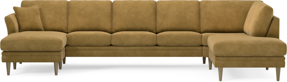 Eden - 3-sits soffa med schäslong vänster och divan höger - Gul