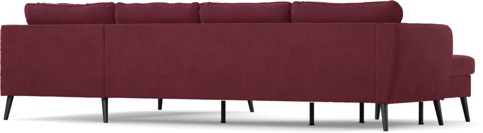 County - 3-sits soffa med schäslong vänster och divan höger - Röd