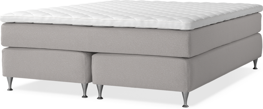 Delux Sense - Kontinentalsäng, dubbelsäng med bäddmadrass - Grå