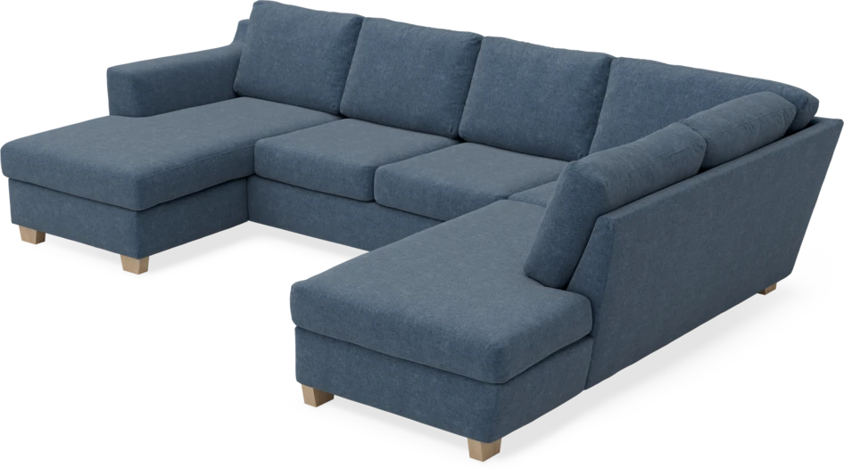 Friday - 3-sits soffa med schäslong vänster och divan höger - Blå