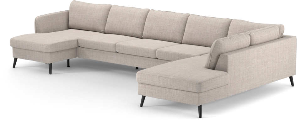 County - 4-sits soffa med schäslong vänster och divan höger - Beige