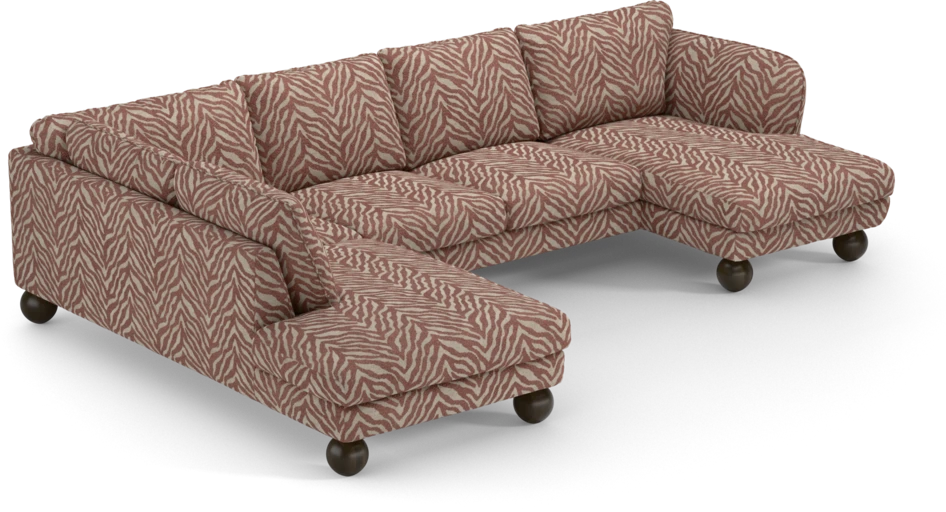 Madison Lux - 2-sits soffa med divan vänster och schäslong höger - Orange